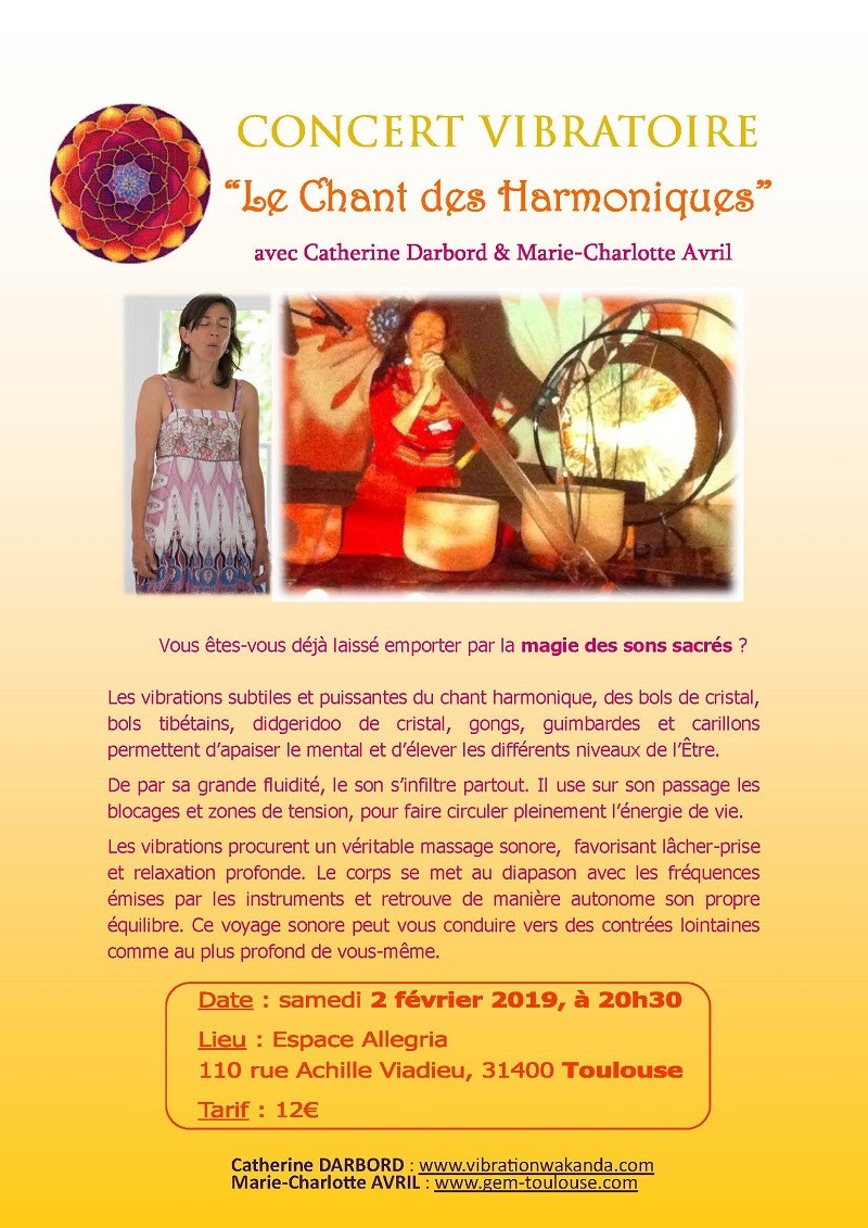 Concert vibratoire 'Le Chant des Harmoniques'