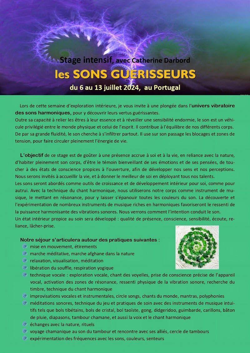 stage d't de Sonothrapie : ''Sons Gurisseurs''