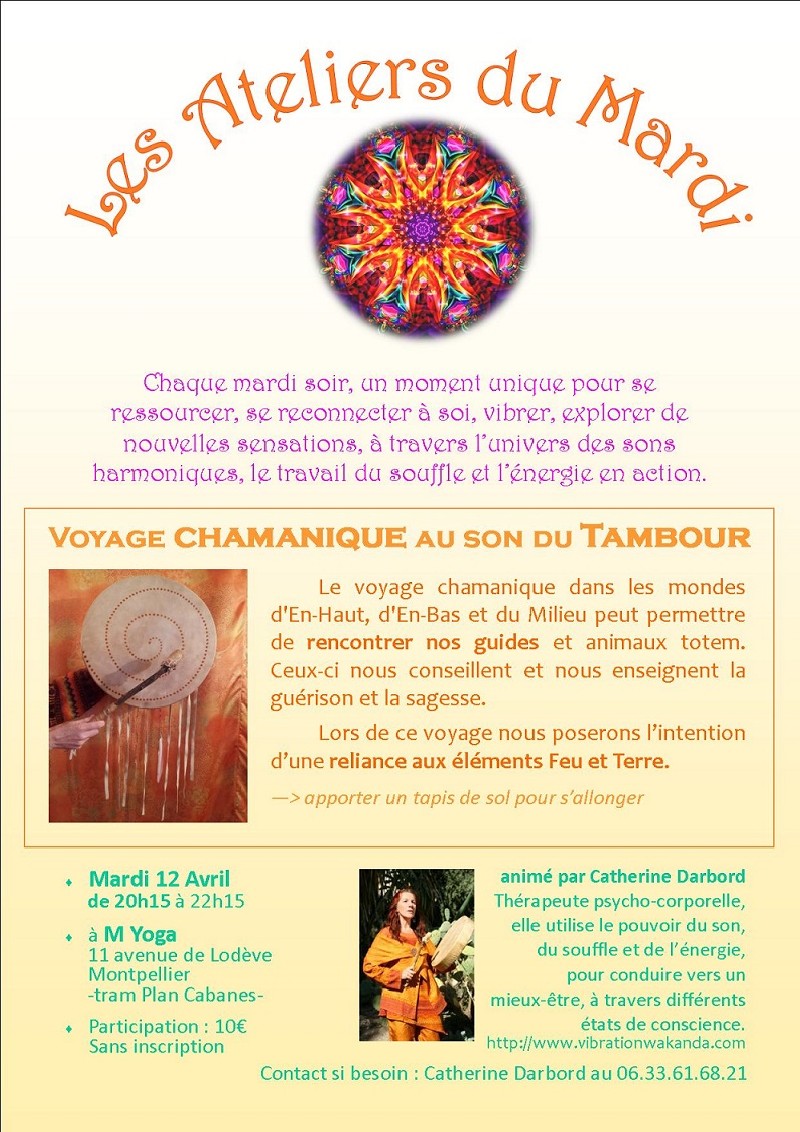 Atelier du Mardi - Voyage Chamanique au son du tambour