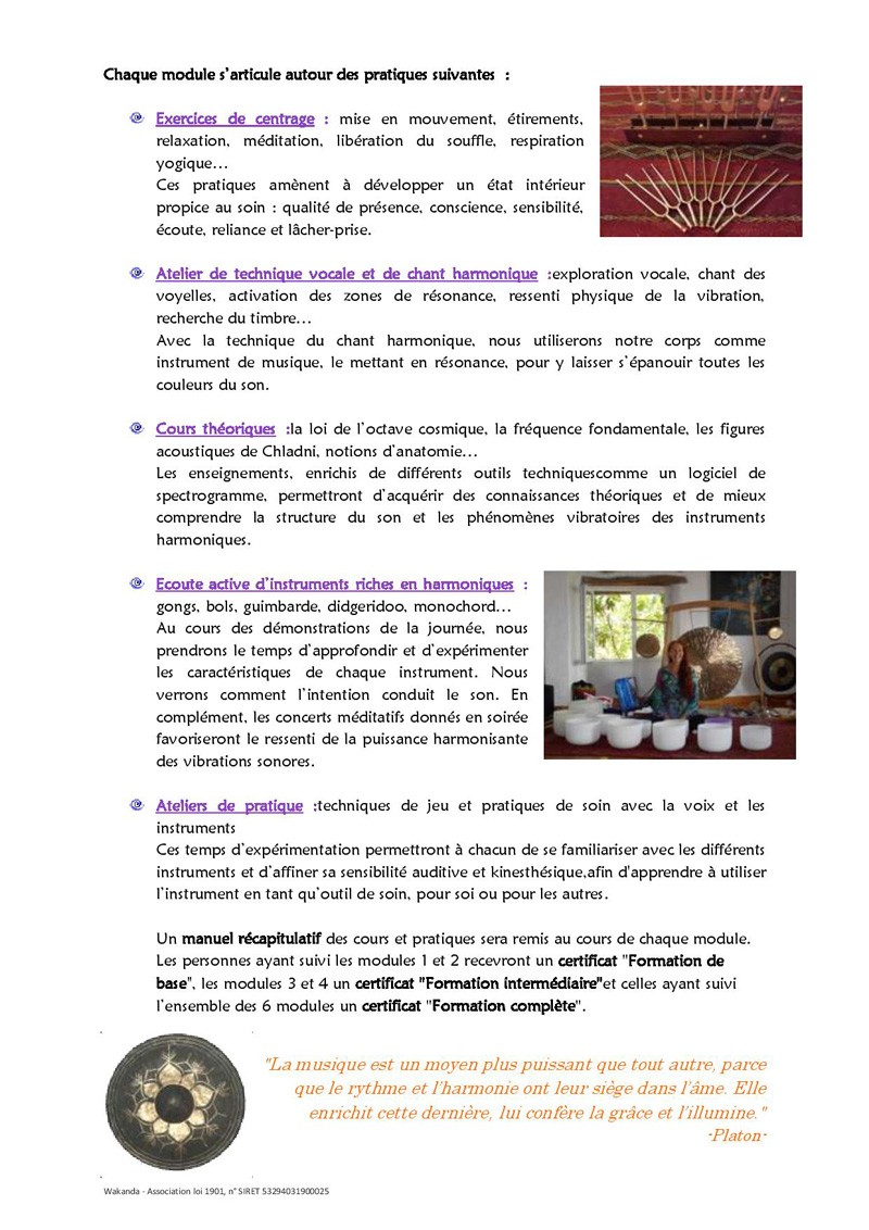 Formation en Sonothérapie -Les Essentiels - Module 4