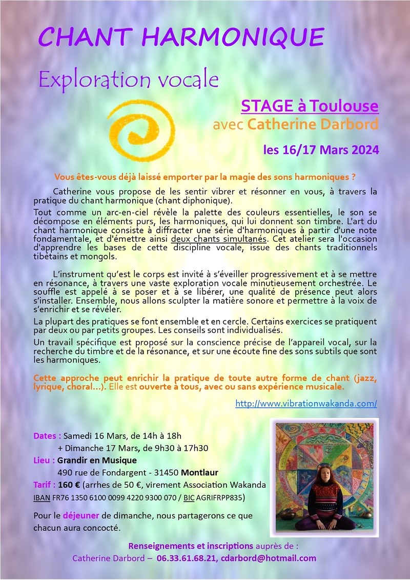 Stage de Chant harmonique, à Toulouse