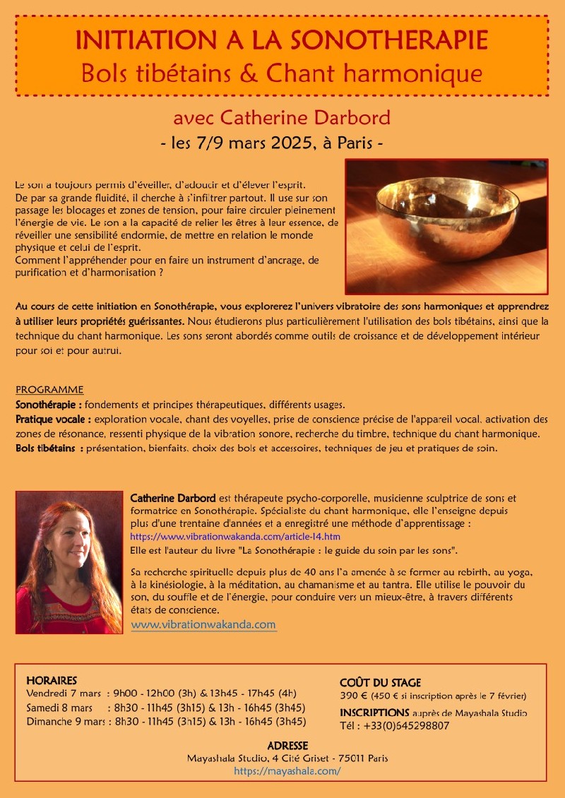 Initiation à la Sonothérapie