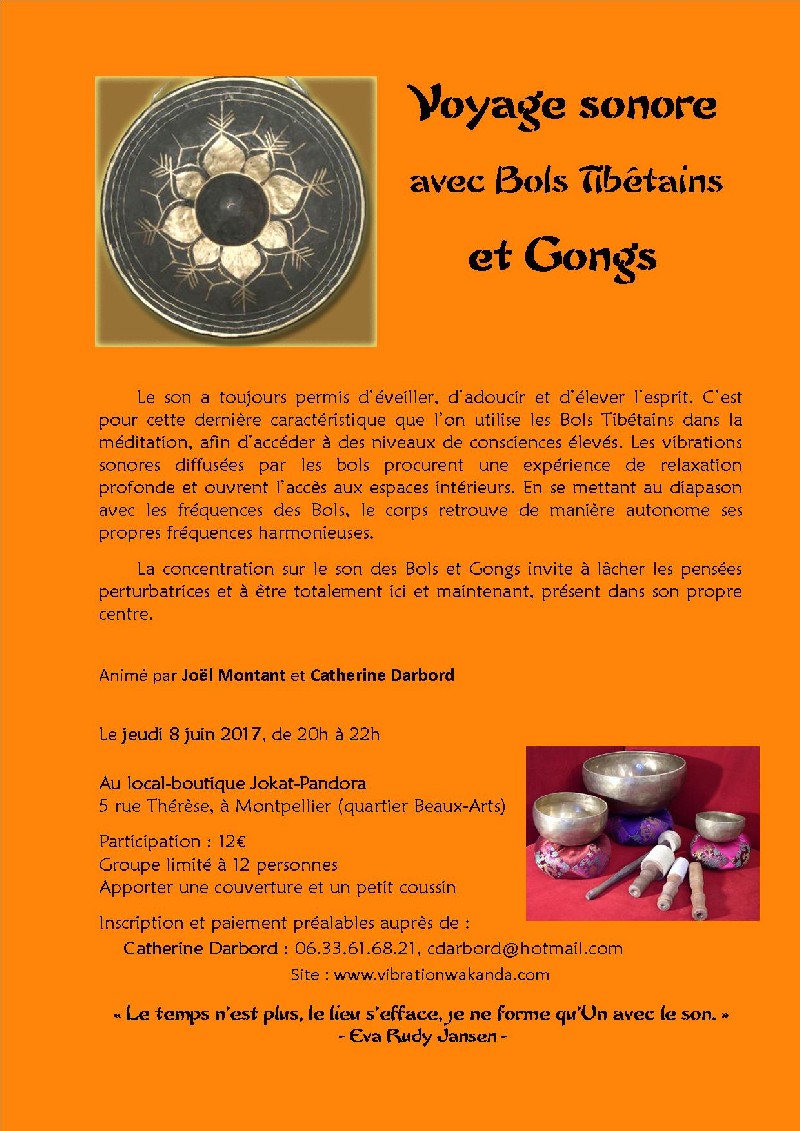 Voyage sonore avec Bols tibétains & Gongs