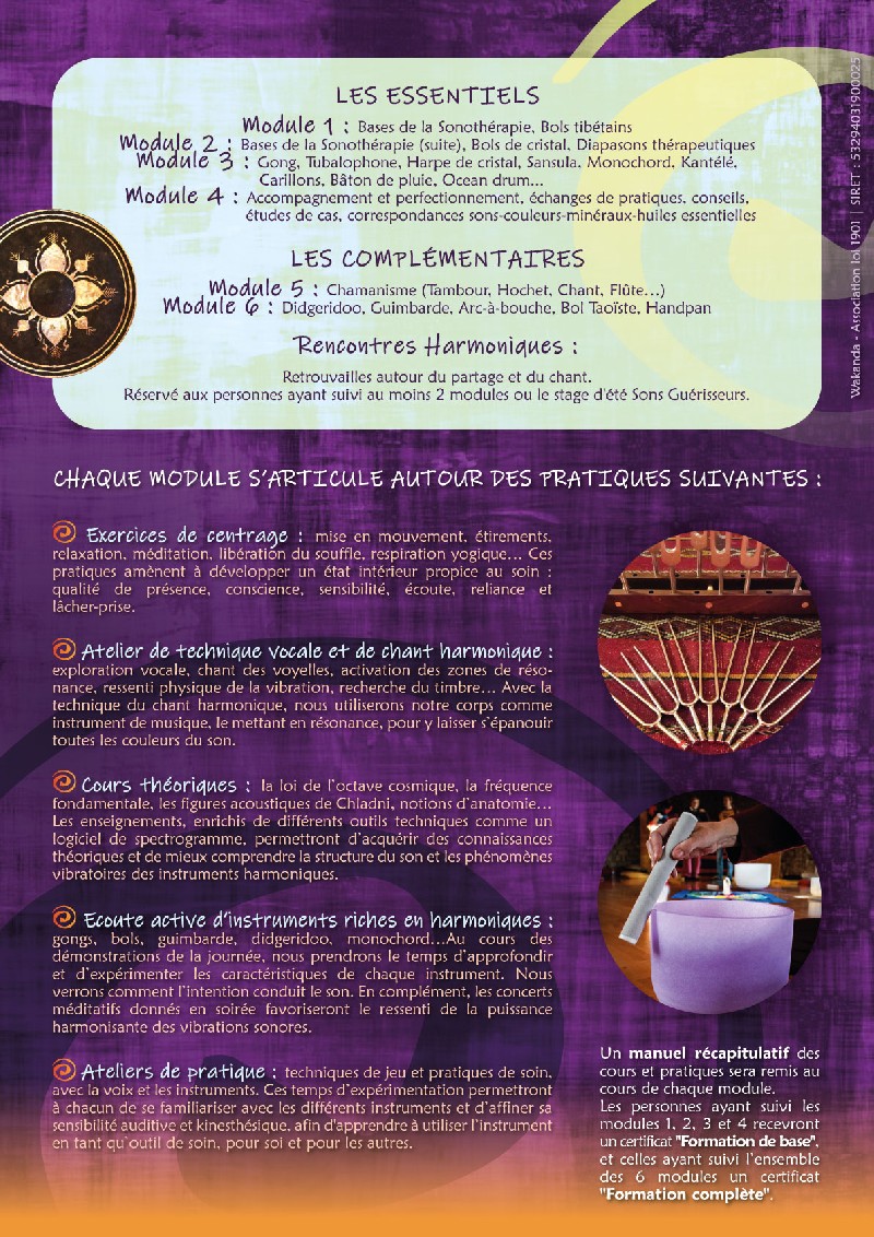 Formation en Sonothérapie - Les Essentiels - Module 2