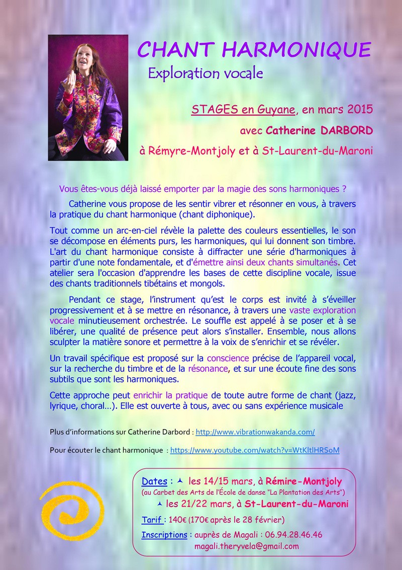 Stage de Chant Harmonique, en Guyane