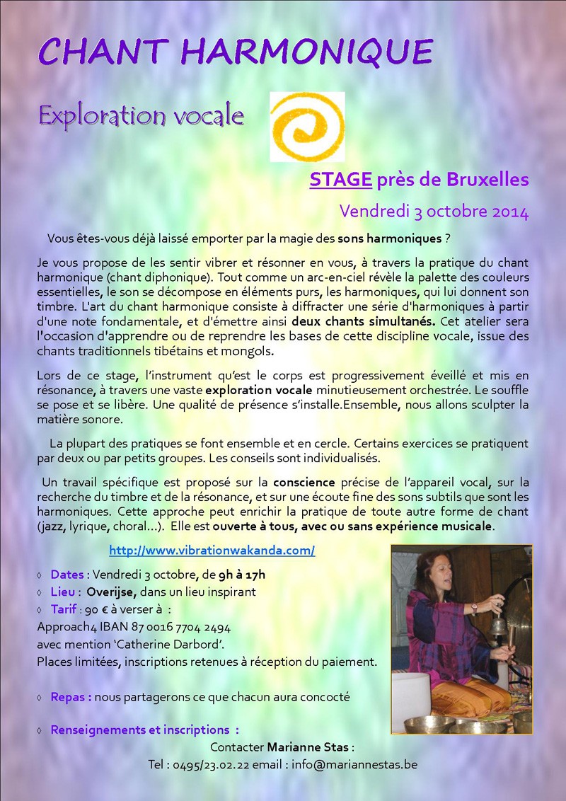 Stage de Chant Harmonique, en Belgique